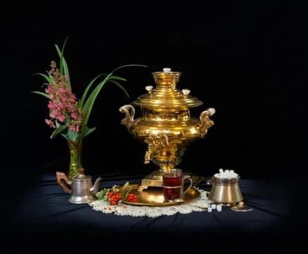 Выставка старинных русских самоваров