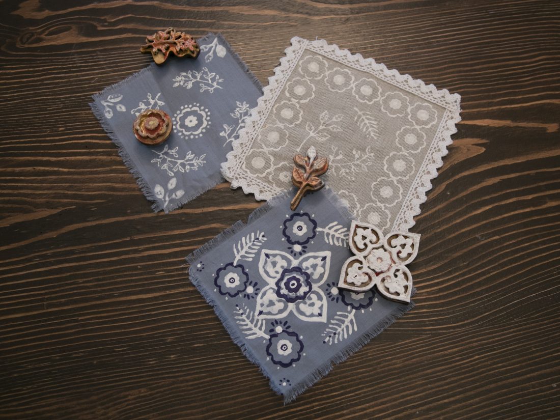 Мастер-класс по созданию салфетки с набивным узором