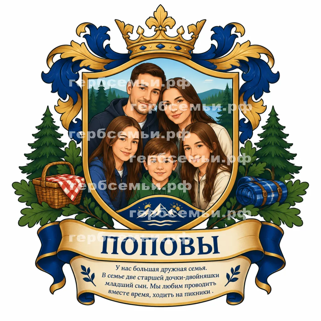Герб семьи Поповы #43357