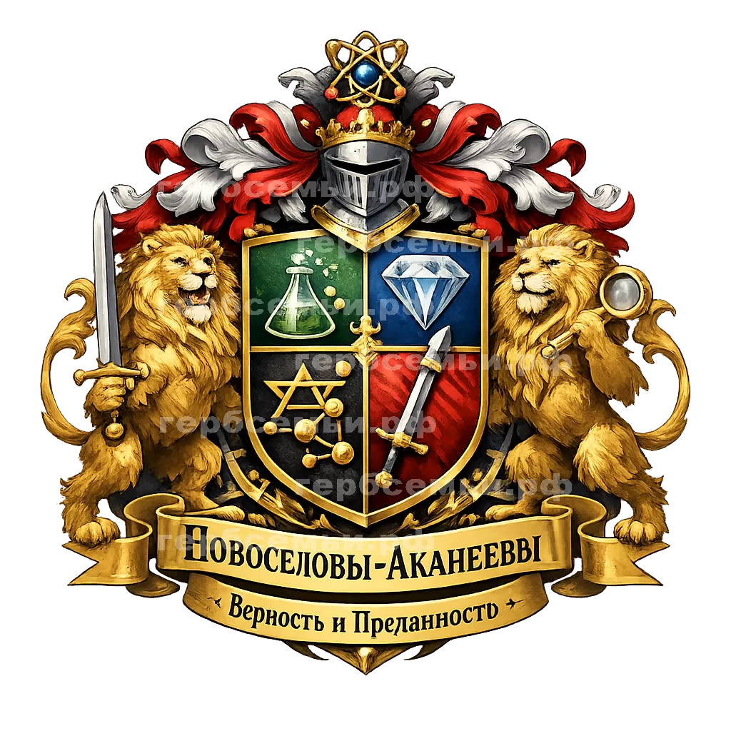 Герб семьи Новоселовы-Аканеевы #23586