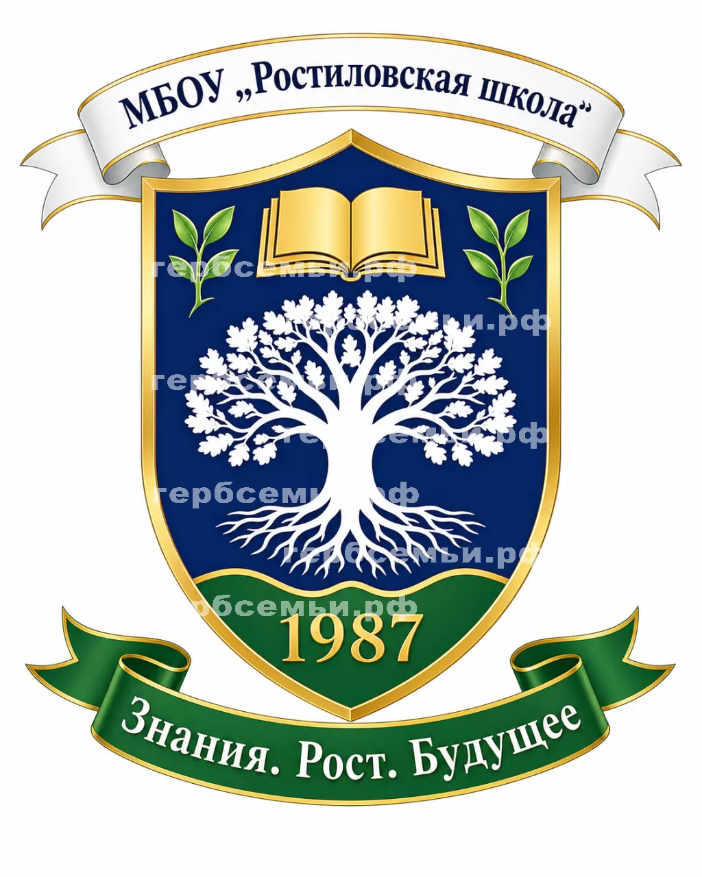 Герб семьи МБОУ Ростиловская школа #31475