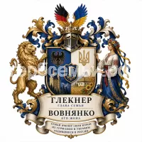 Герб семьи Глекнер глава семьи и Вовнянко его жена
