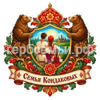 Гербы семьи Семья Кондаковых в стиле русских народных сказок
