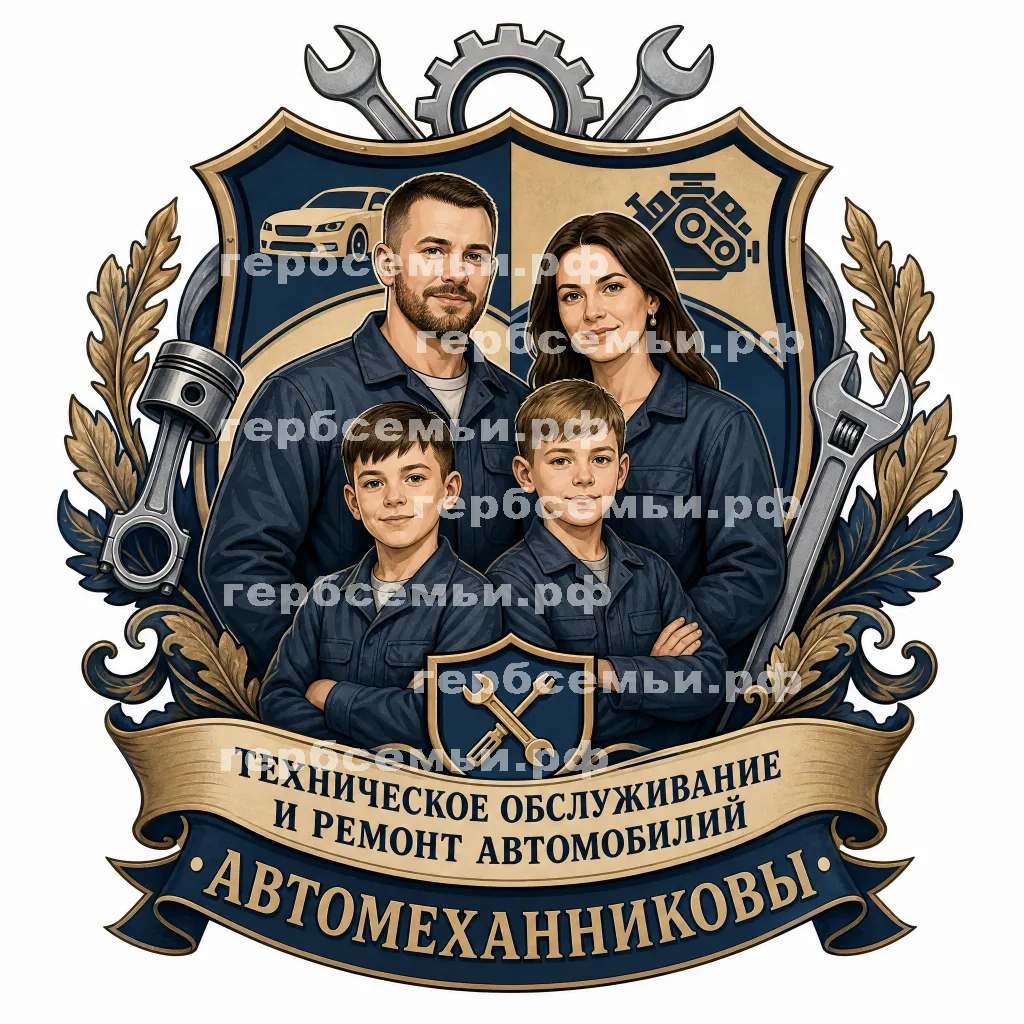 Герб семьи Техническое обслуживание и ремонт автомобилий #41041