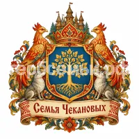 Гербы семьи Семья Чекановых в стиле русских народных сказок