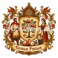 Гербы семьи Семьи Рябых в стиле русских народных сказок