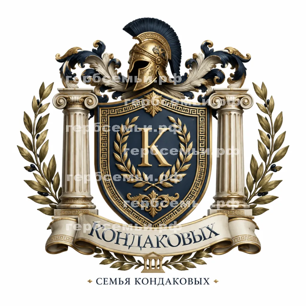 Герб семьи Семья Кондаковых в Греческом стиле #41236