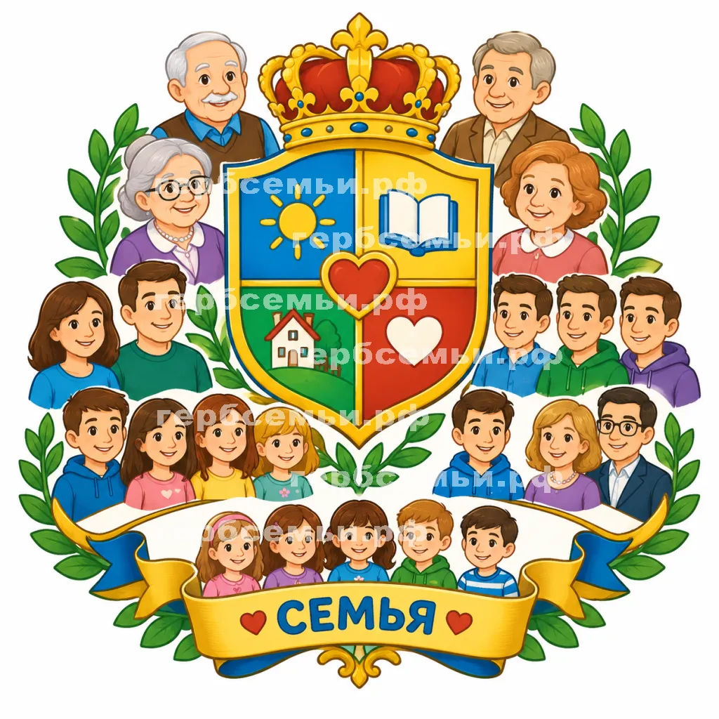 Герб семьи Создать герб в стиле детского радио #41257