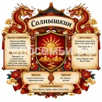 Гербы семьи Солнышкин в Китайском стиле