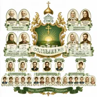 Гербы семьи Солнышкин в стиле православного телеканала Союз
