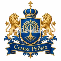 Герб семьи Семья Рябых в стиле правлавного канала союз