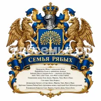 Гербы семьи Семья Рябых в стиле правлавного канала союз