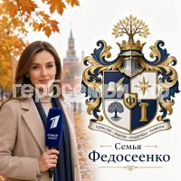 Гербы семьи Создать герб  на фоне девушки корреспондента первого канала и осени