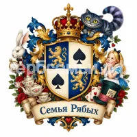 Гербы семьи Создать герб на фоне сказки Алиса в Стране Чудес