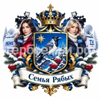 Гербы семьи Создать герб на фоне девушек корреспондентов новосных каналов и зимы