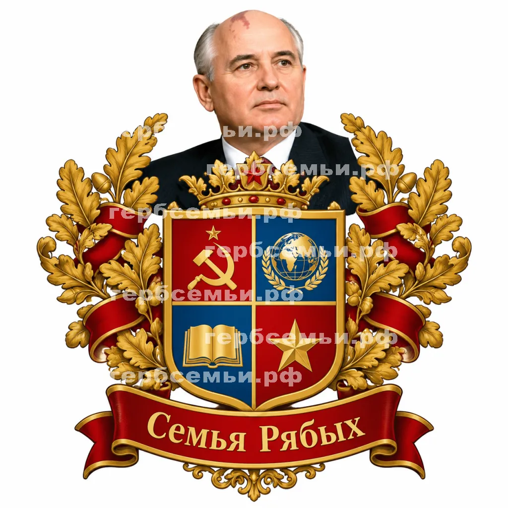 Герб семьи Создать герб на фоне Горбачева Михаила Сергеевича #41425