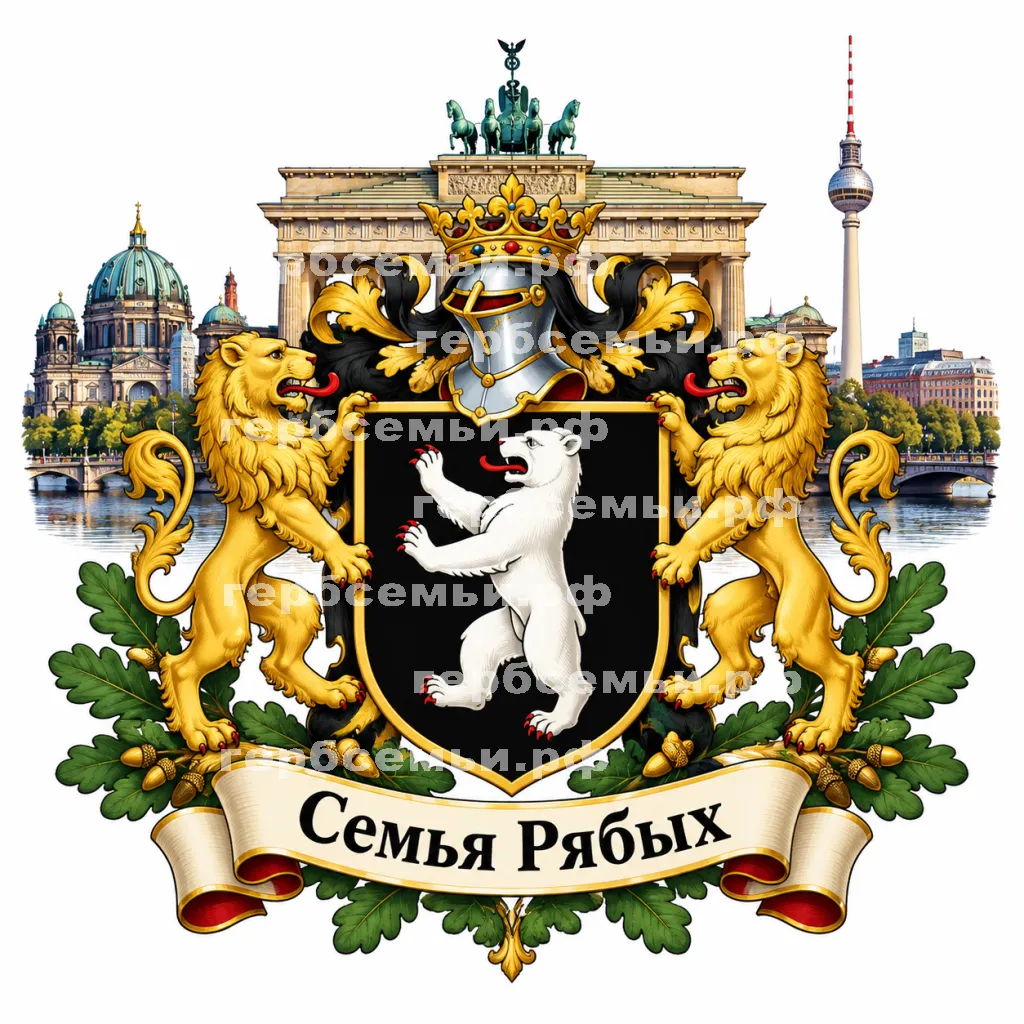 Герб семьи Создать герб на фоне Германии Берлина #41427