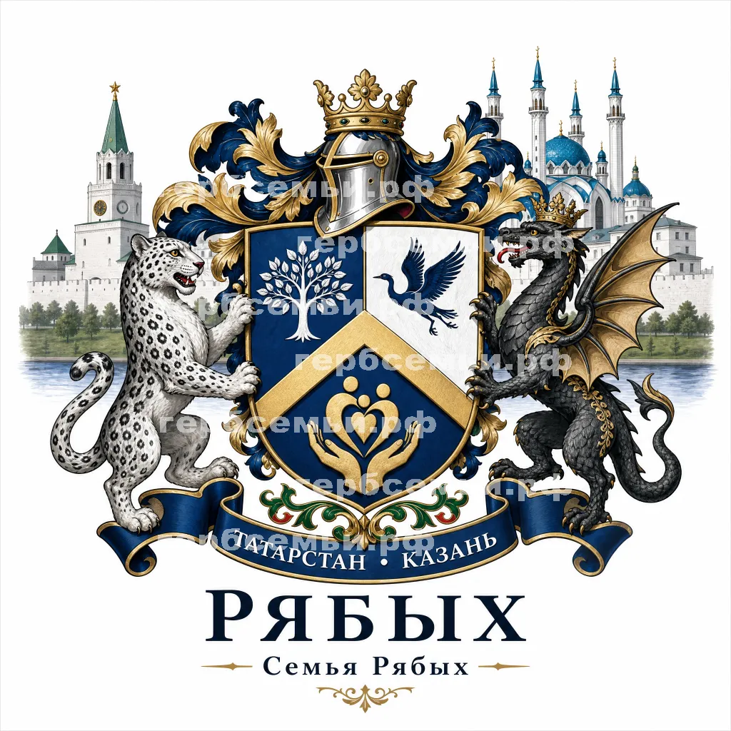 Герб семьи Создать герб на фоне Татарстана города Казани #41428