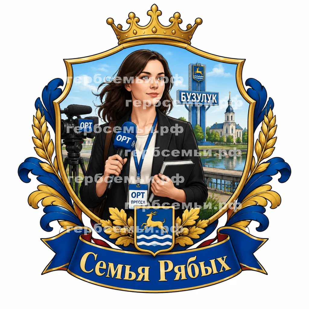 Герб семьи Создать герб на фоне девушки корреспондента Орт города Бузулука Оренбургской Области #41432