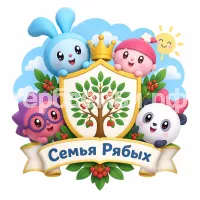 Герб семьи Создать герб на фоне мультика Малышарики