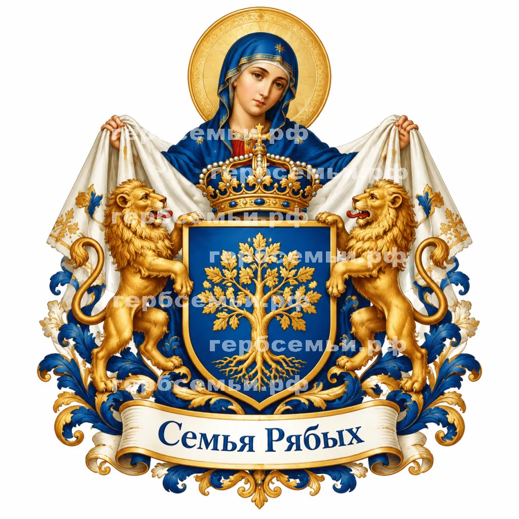Герб семьи Создать герб на фоне присвятой богородицы #41445