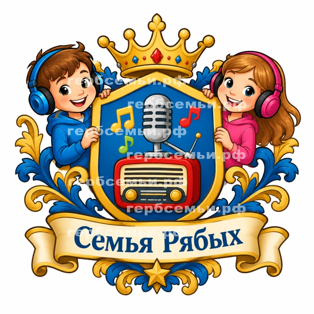 Герб семьи Создать герб на фоне детское радио #41447