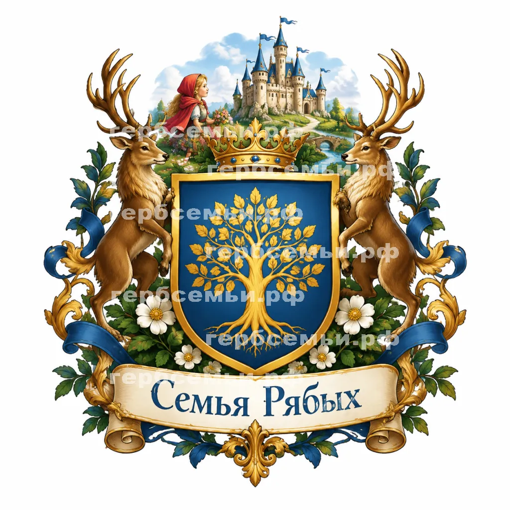 Герб семьи Создать герб на фоне сказки маленькой иды #41464