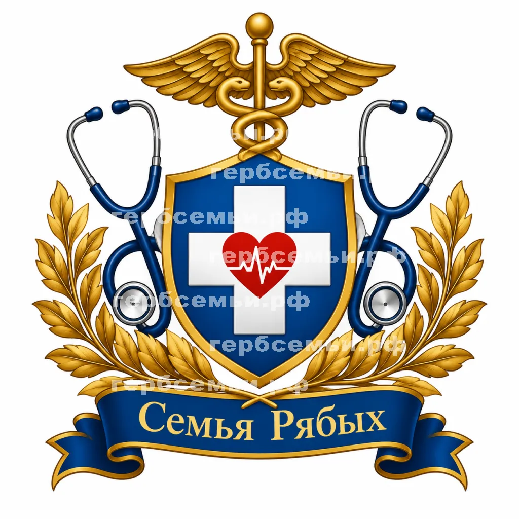 Герб семьи Создать герб на фоне службы здоровья #41465