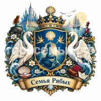 Гербы семьи Создать герб на фоне сказок Ганса Хриана Андерсена о маленькой Иде