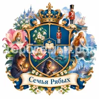 Гербы семьи Создать герб на фоне сказок Ганса Хриана Андерсена цветветы маленькой Иды, столетий оловянный солдатик, Дюймовочка, девочка со спичками и русалочка