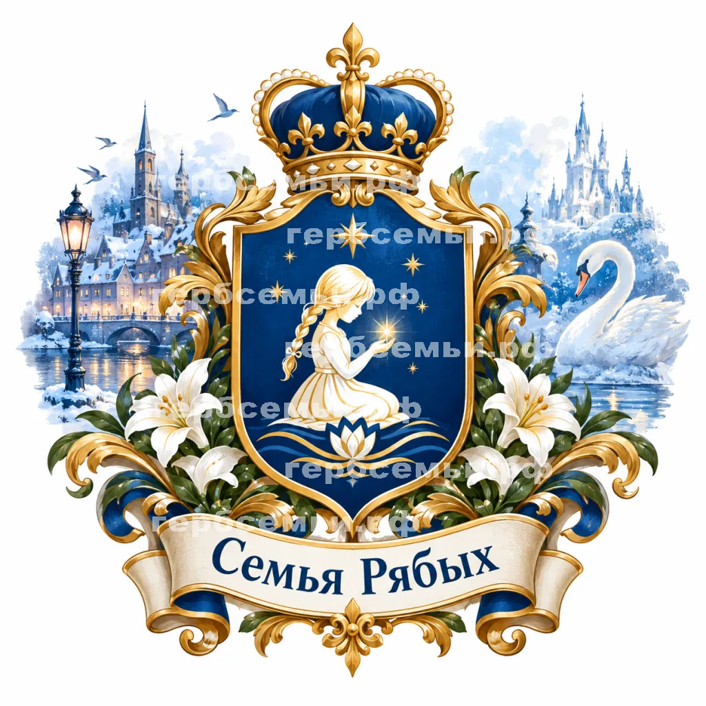 Герб семьи Создать герб  на фоне сказки Ганса Христиана Адерсена о маленькой Иде #41554