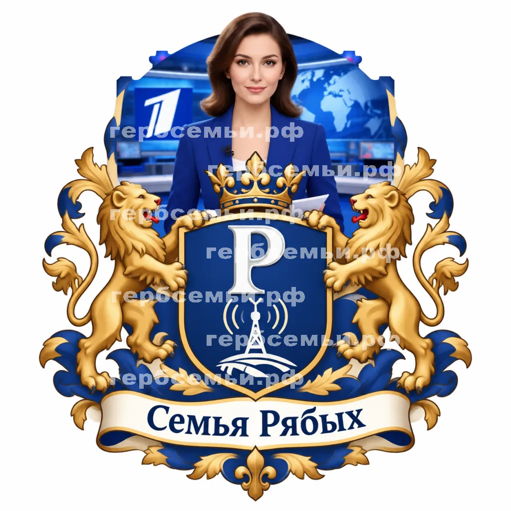 Герб семьи Создать герб на фоне девушки ведущей первого канала #41568