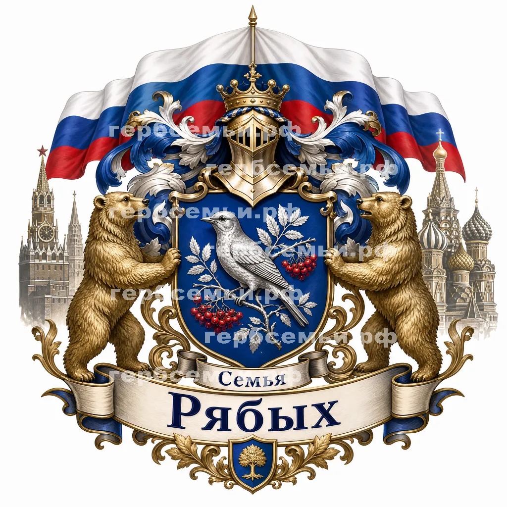 Герб семьи Создать герб на фоне России #41581