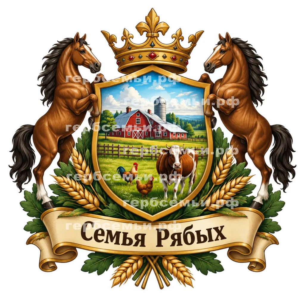 Герб семьи Создать герб фоне фермы #41586