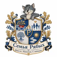 Гербы семьи Создать герб на фоне котёнка Василия с улицы Лизюкова