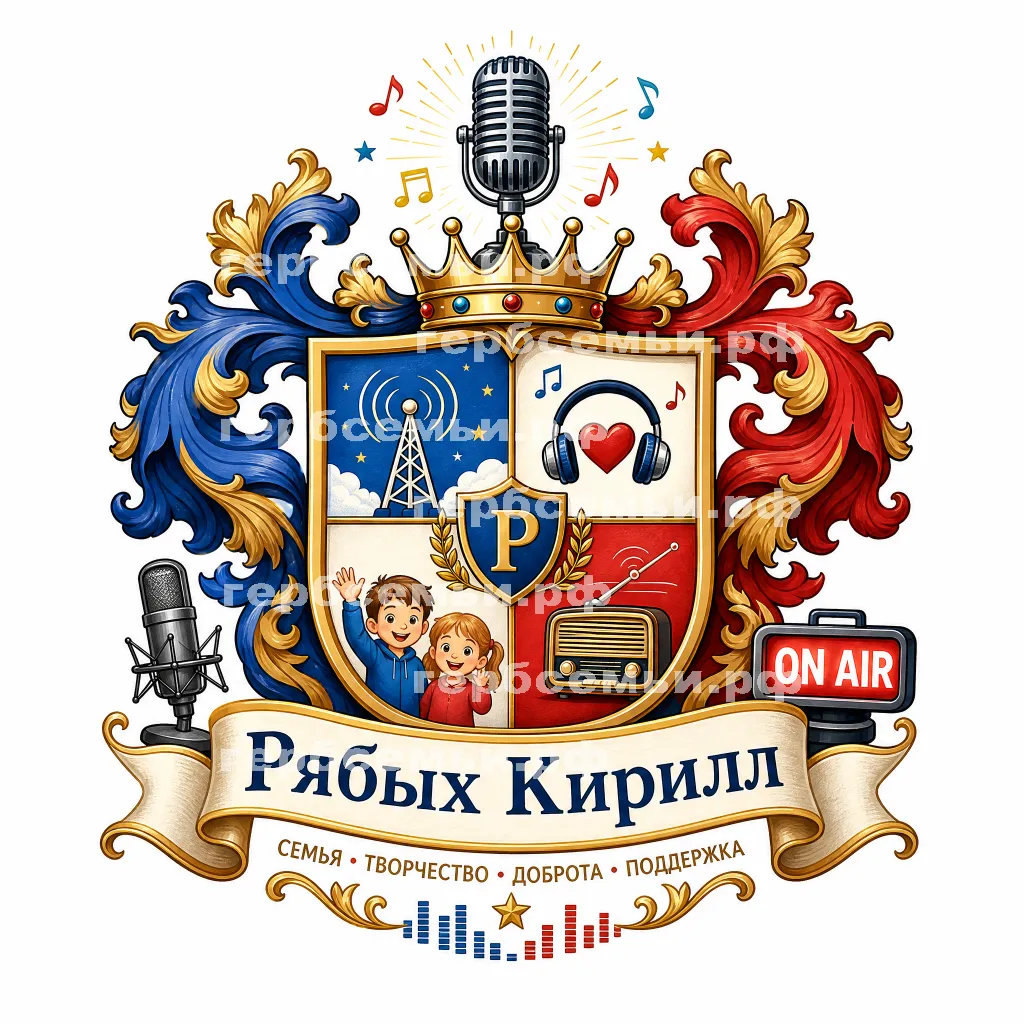 Герб семьи Создать герб на фоне детского радио #41808