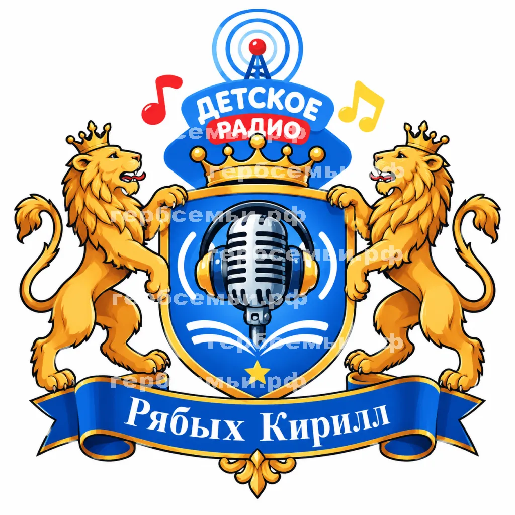 Герб семьи Создать герб на фоне детского радио #42154