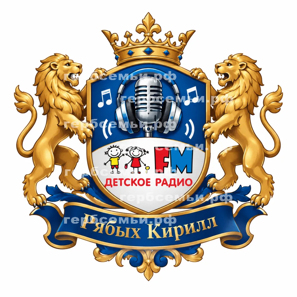 Герб семьи Создать герб на фоне детского радио #42155