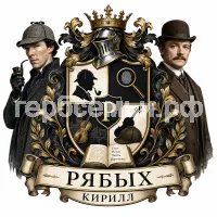Гербы семьи Создать герб на фоне Шерлока Холмса и Доктора Ватсона