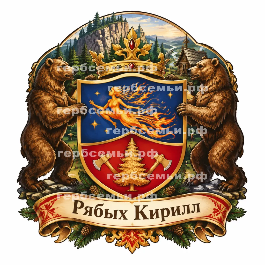 Герб семьи Создать герб  на фоне сказа Бажава огневушки поскакушки #41877