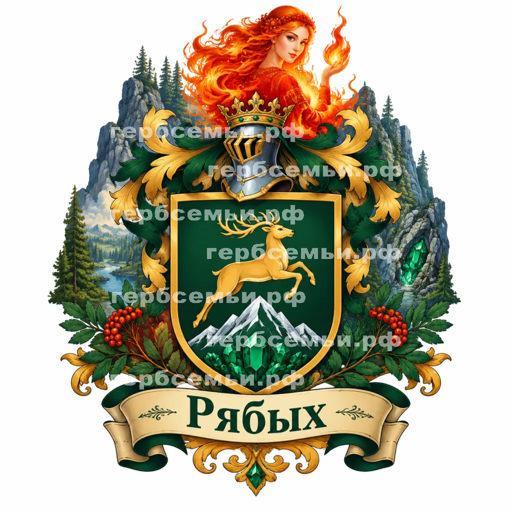 Герб семьи Создать герб  на фоне сказа Бажова огневушки поскакушки #41879