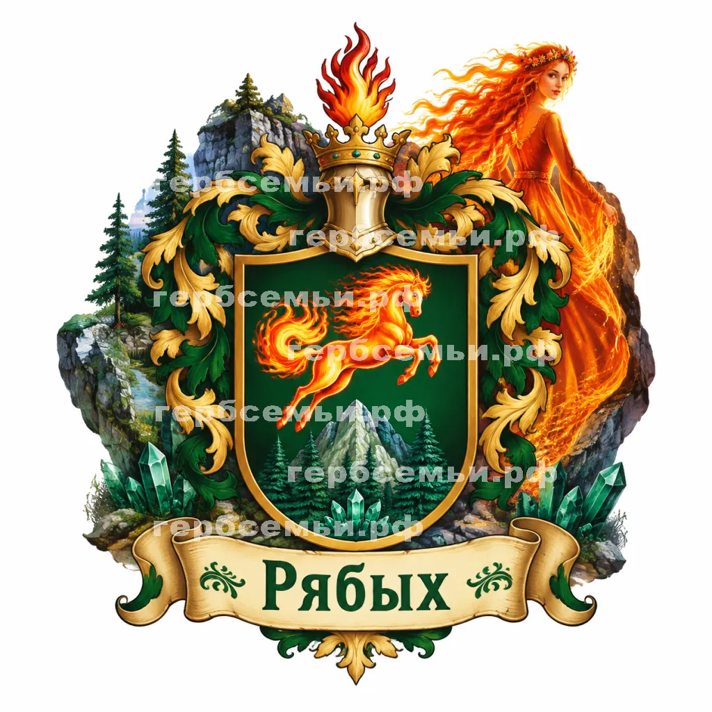 Герб семьи Создать герб  на фоне сказа Бажова огневушки поскакушки #41882