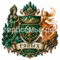 Гербы семьи Создать герб  на фоне уральских сказов Павла Петровича Бажова Хозяйка Медной горы и Огневушка Поскакушка