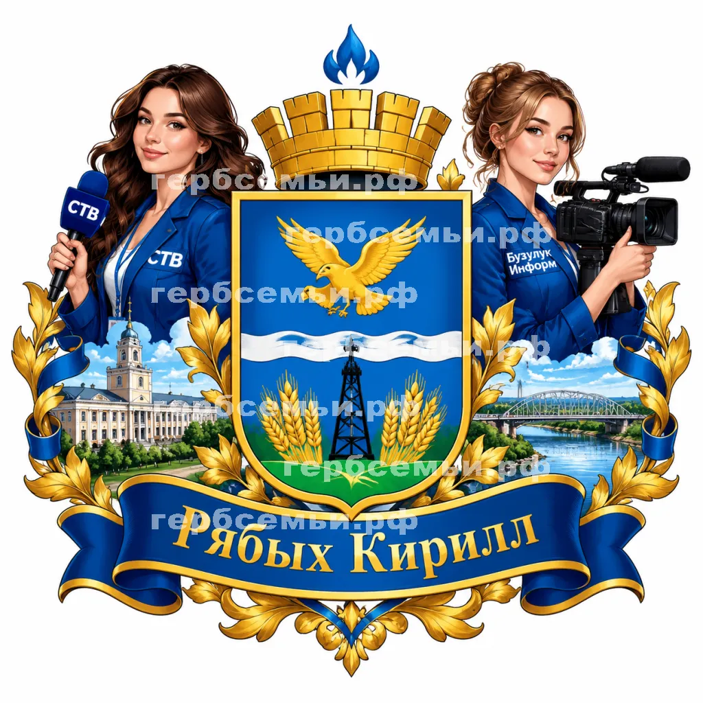 Герб семьи Создать герб в стиле города Бузулука и девушек корриспондентов СТВ и Бузулук Информ #41899