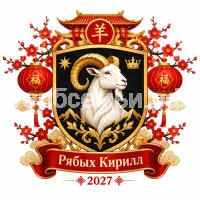 Гербы семьи Создать герб  на фоне Китайского Нового Года Козы 2027