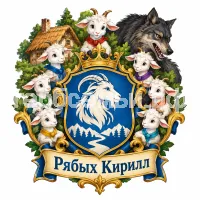 Гербы семьи Создать герб на фоне сказки Волк и Семеро Козлят братья Гримм