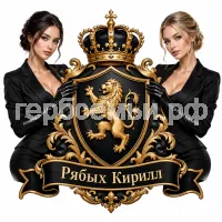 Гербы семьи Создать герб на фоне девушек ассистентов дресс-код в черных кожаных перчатках