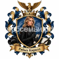Гербы семьи Создать герб на американской девушки корреспондента в чёрных кожаных перчатках