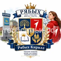 Гербы семьи Создать герб  на фоне города Бузулука и девушки движения первых