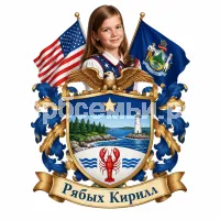 Гербы семьи Создать герб на фоне девочки из США штата Мэн Саманты Смит